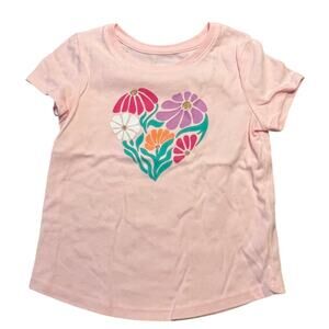 Jumping Beans Softest Tee Girls Size 4T Twins Floral Graphic Top